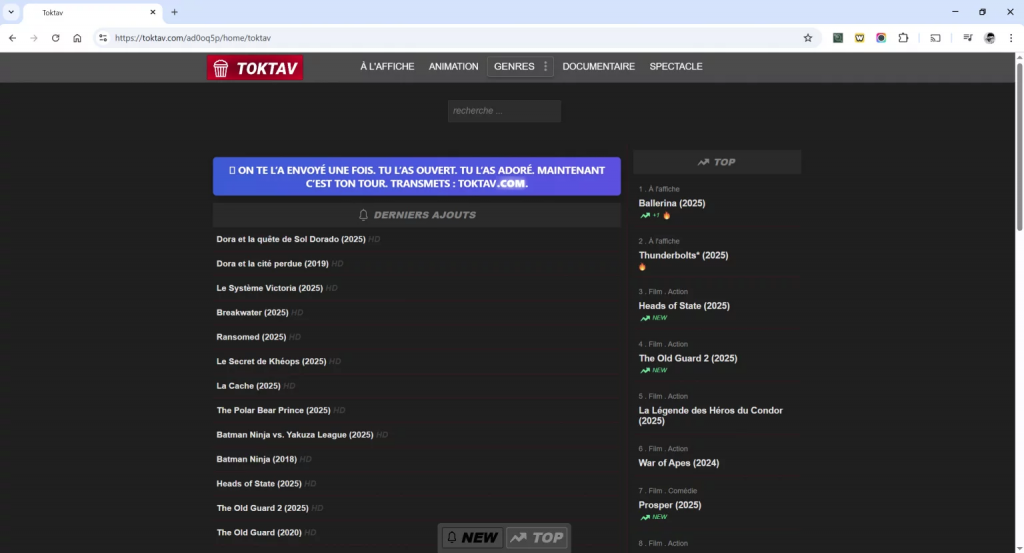 Toktav : voici la nouvelle adresse à jour en 2025