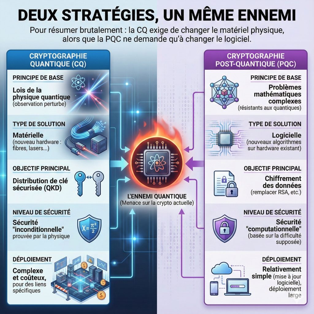 Cryptographie Quantique (CQ) Cryptographie Post-Quantique (PQC)