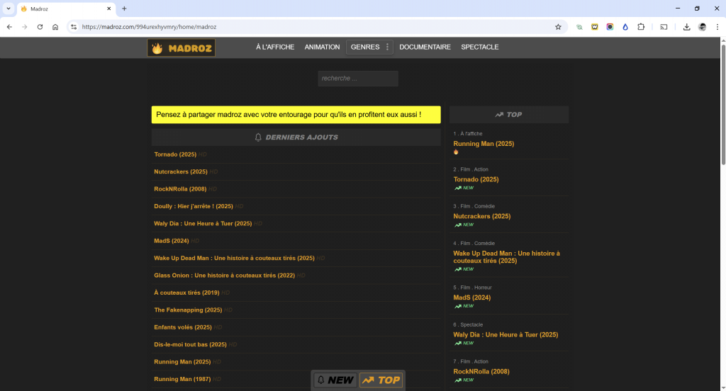 Madroz ne fonctionne plus et vous cherchez la nouvelle adresse Madroz en 2025 ?