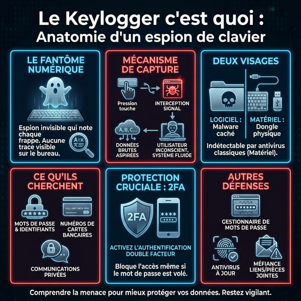 Le keylogger c'est quoi  anatomie d'un espion de clavier