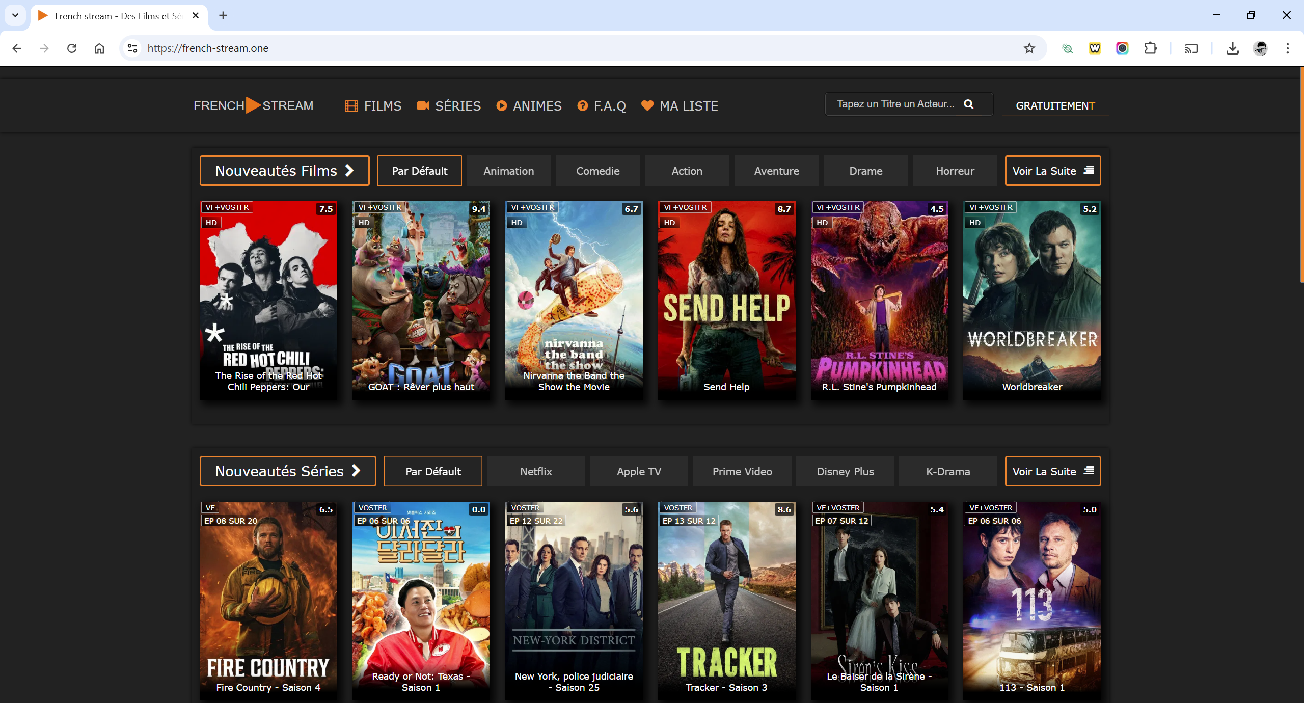 French Stream : voici la nouvelle adresse à jour en 2026