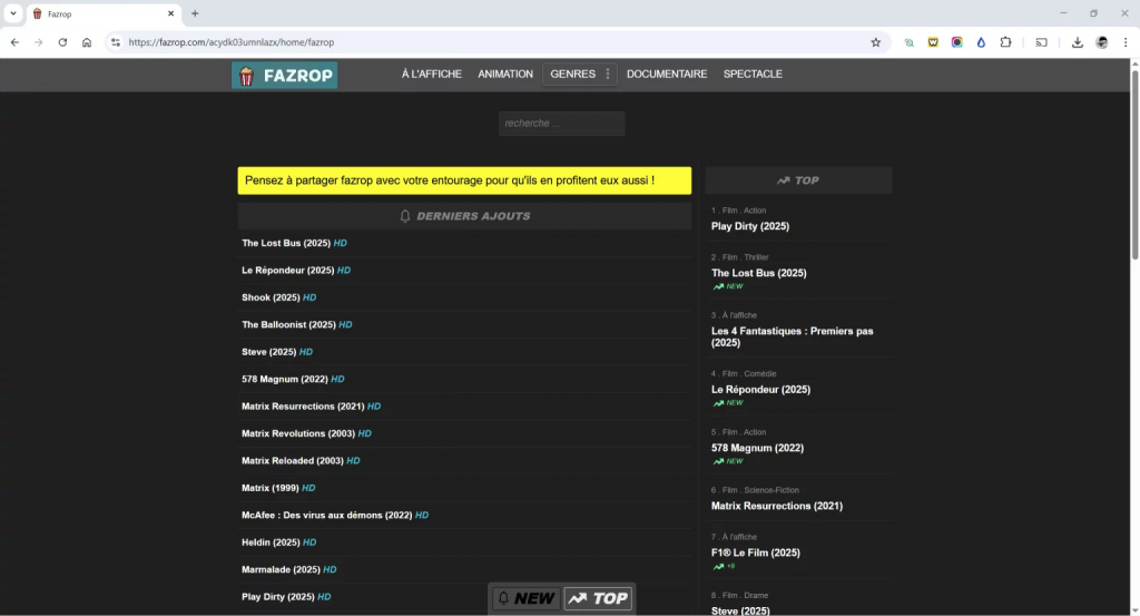 Fazrop : voici la nouvelle adresse à jour en 2026