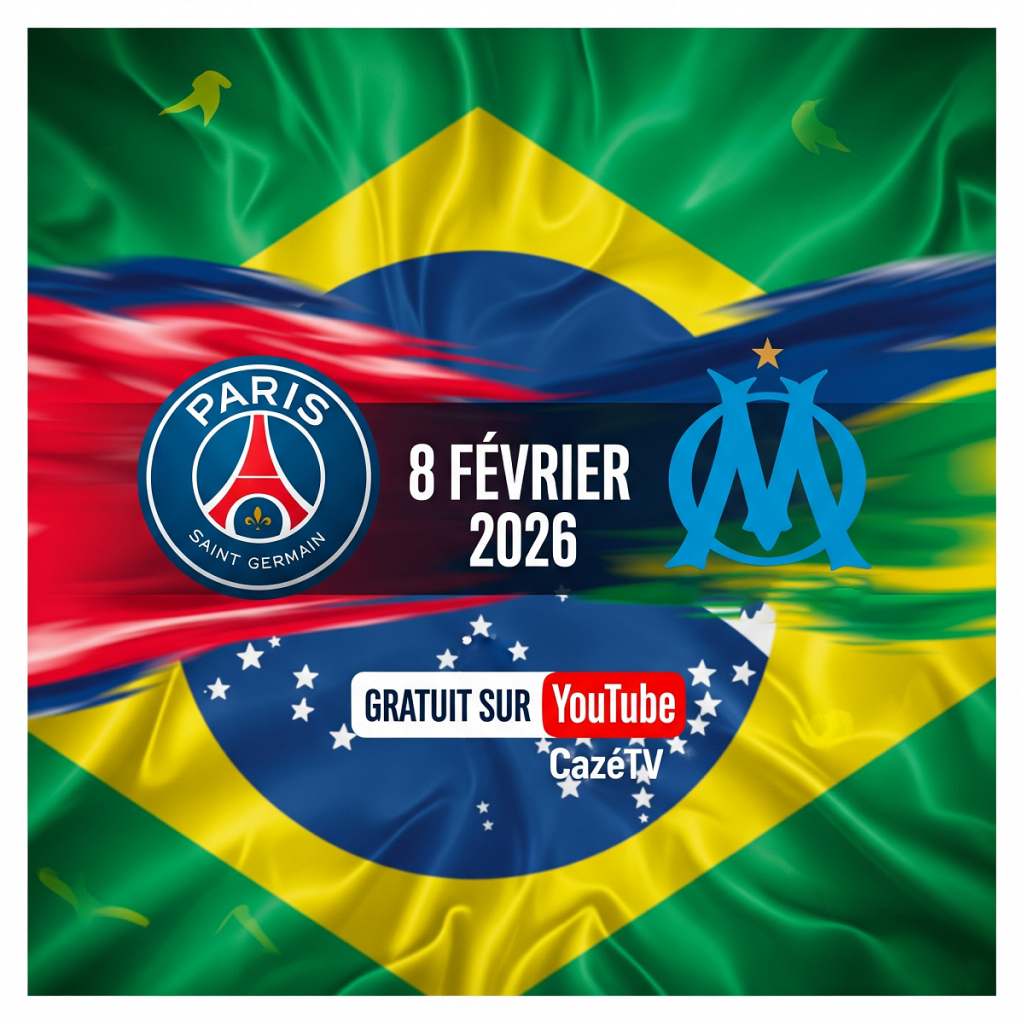 PSG OM gratuit sur YouTube avec CazéTV au Brésil
