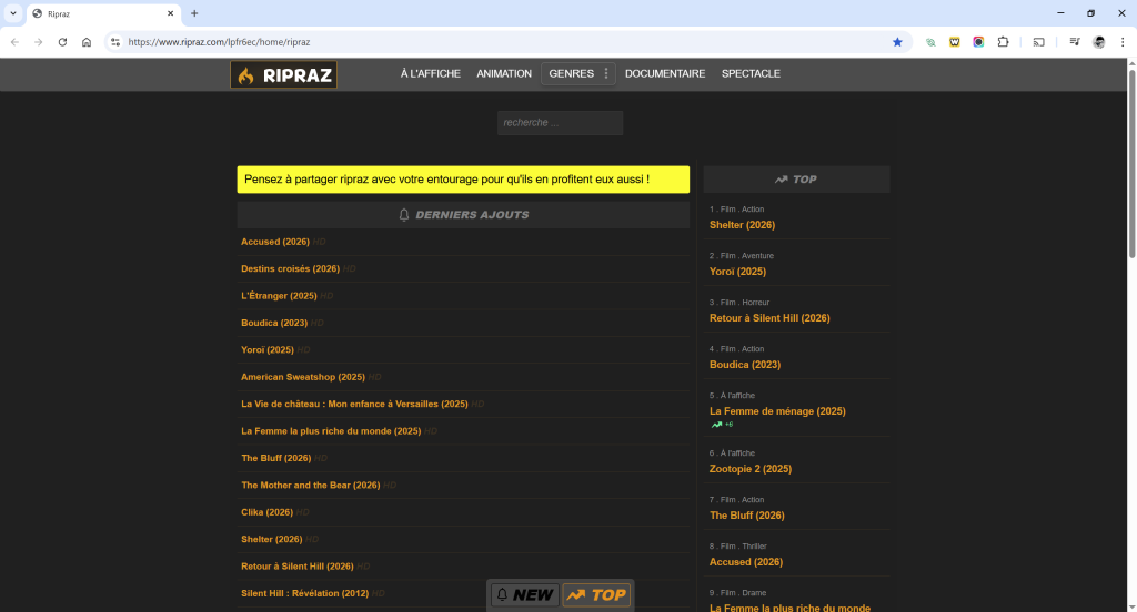 Ripraz : voici la nouvelle adresse à jour en 2026