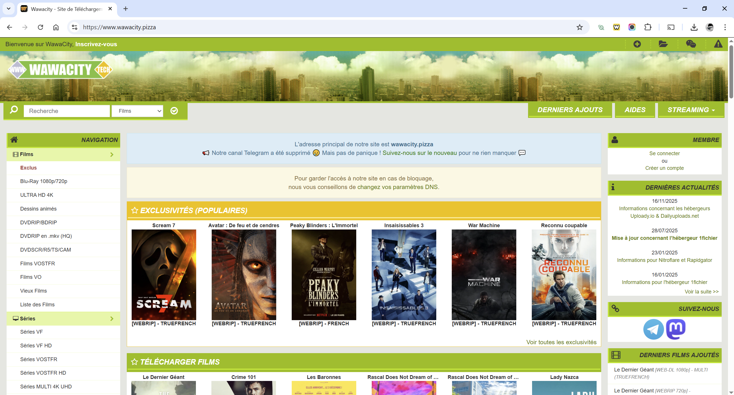 Wawacity : voici la nouvelle adresse à jour en 2026