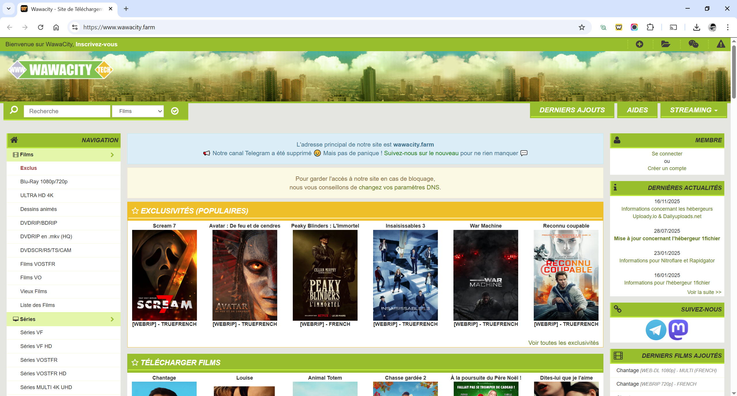 Wawacity : voici la nouvelle adresse à jour en 2026
