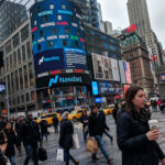 Ecran Nasdaq MarketSite a Times Square New York