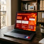 Panne de Claude AI le 23 juin 2026 : écran d'erreur sur un laptop de bureau à domicile