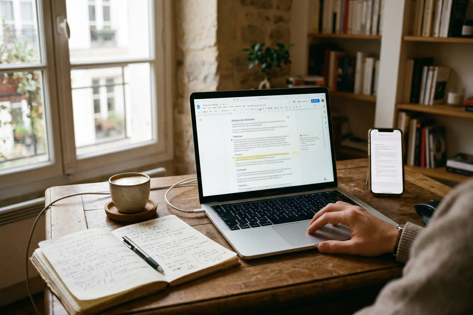Google Docs en 2026 : alternative souveraine sur un laptop de bureau à domicile