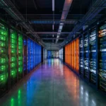 GPU IA 2026 : qui peut vraiment détrôner NVIDIA en entreprise ? Bataille des GPU IA 2026 - racks de serveurs aux couleurs différentes