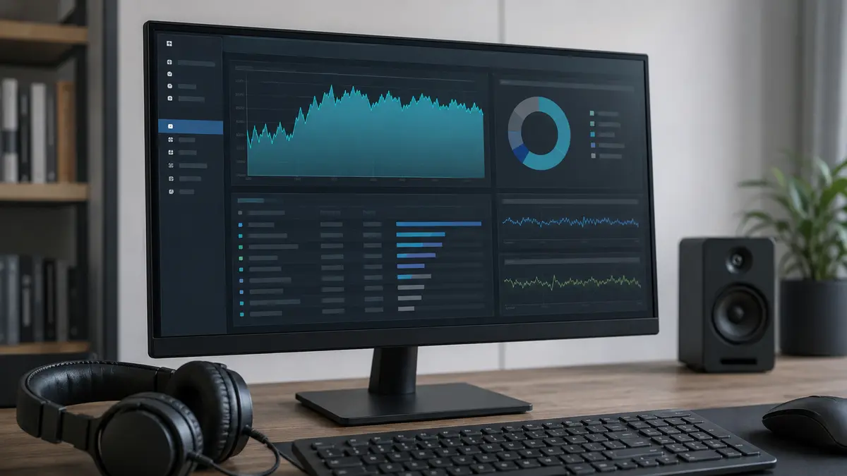 Écran de surveillance système affichant une utilisation élevée du processeur avec un casque audio