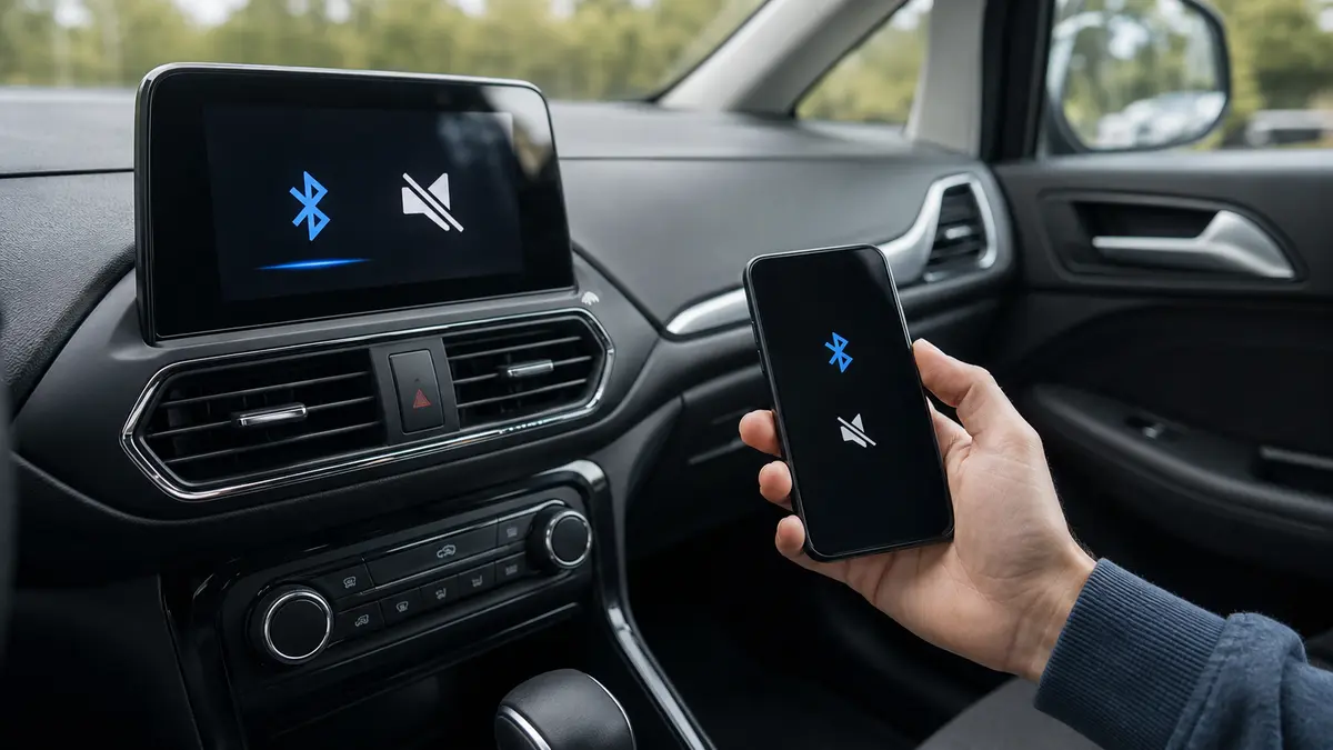 Smartphone connecté en Bluetooth à une voiture mais sans sortie audio