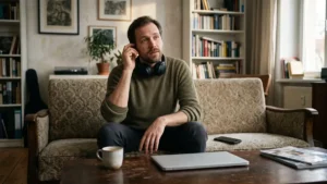 Bluetooth se déconnecte tout seul : causes et solutions Utilisateur constatant une coupure de son avec un casque Bluetooth dans son salon