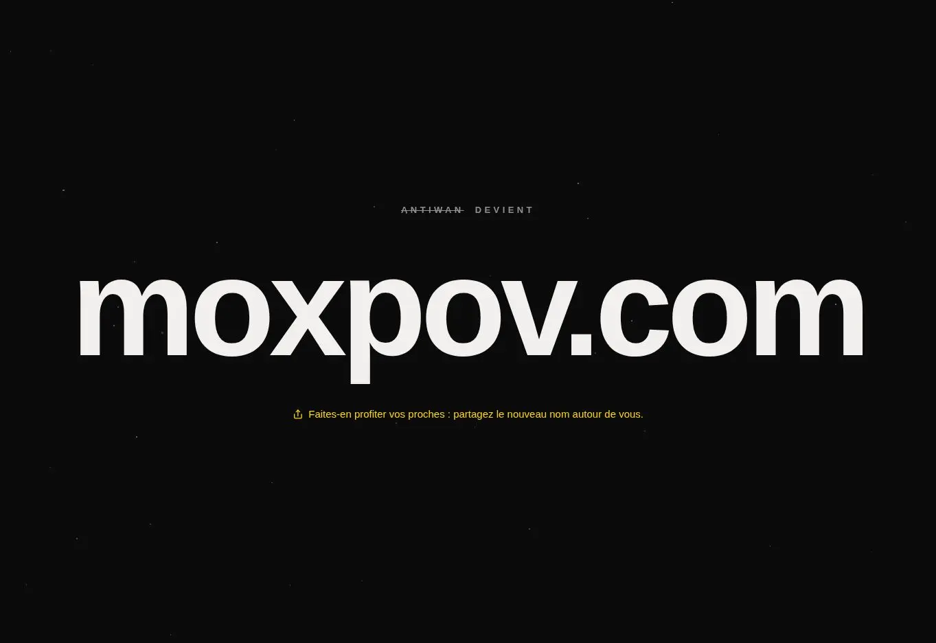 Capture du 22 juillet 2026 montrant qu’Antiwan devient Moxpov — statut recontrôlé le 1er août 2026