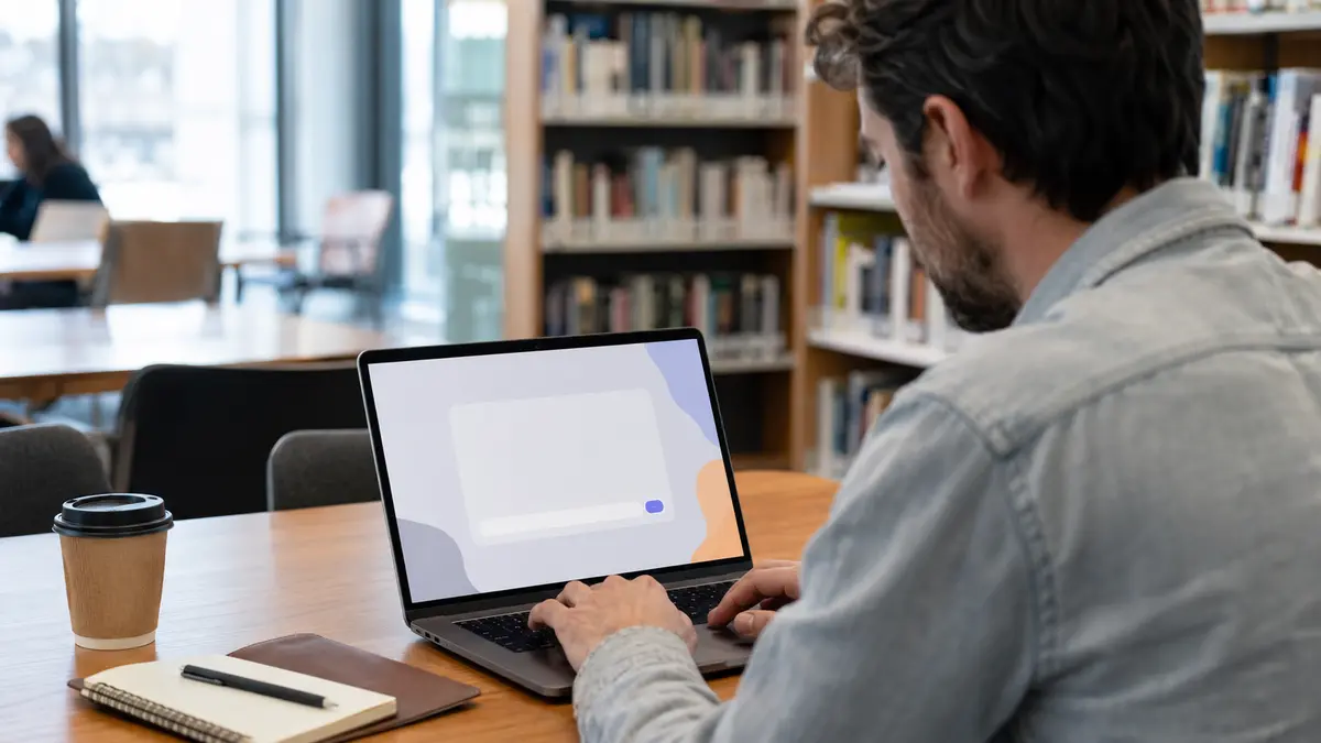 Personne ouvrant la page d’accueil de ChatGPT sur un ordinateur sans être connectée