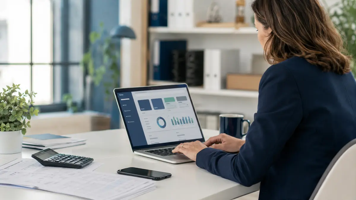 Professionnelle préparant la facturation électronique sur une plateforme agréée