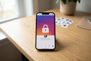 Comment voir les abonnés d'un compte Instagram privé en 2026 ? Cadenas Instagram sur smartphone symbolisant un compte privé
