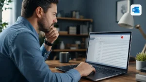 Outlook affiche un mail non lu introuvable : 9 solutions Utilisateur cherchant un mail non lu introuvable dans Outlook