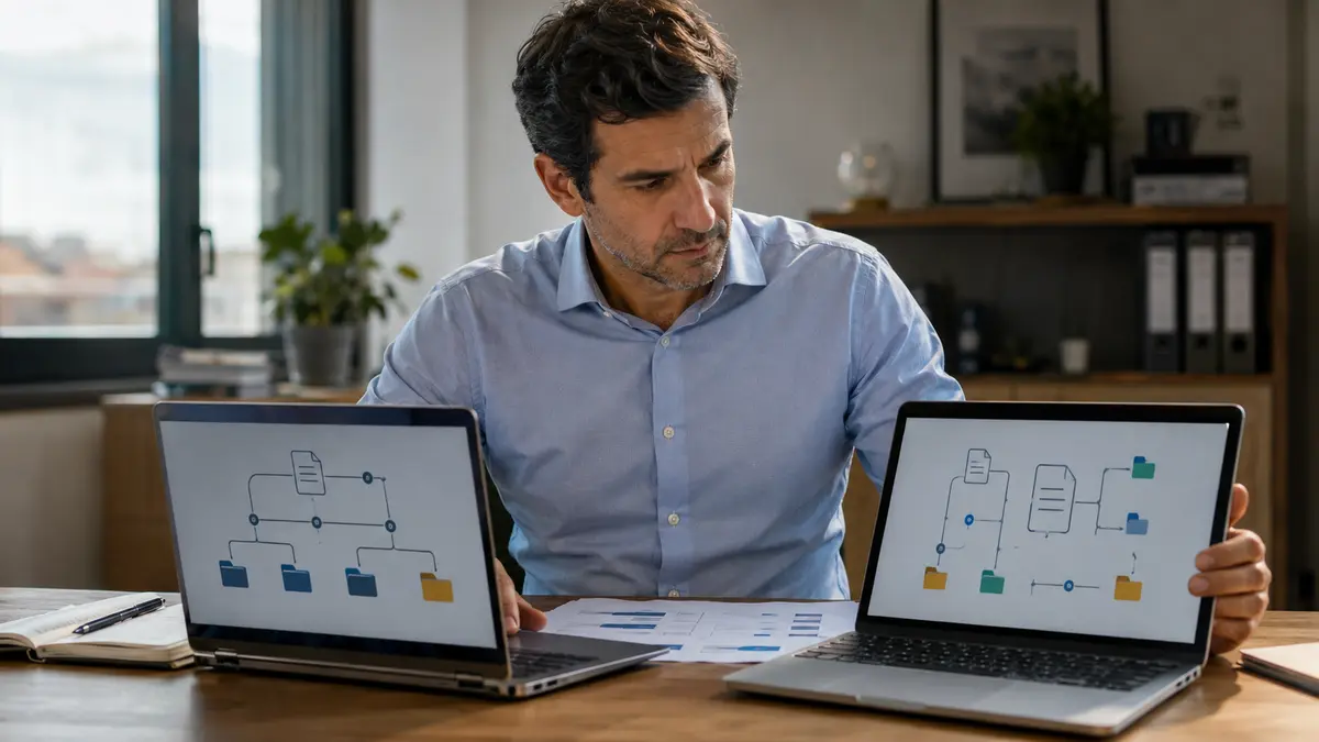 Un responsable compare deux plateformes de routage pour la facturation électronique