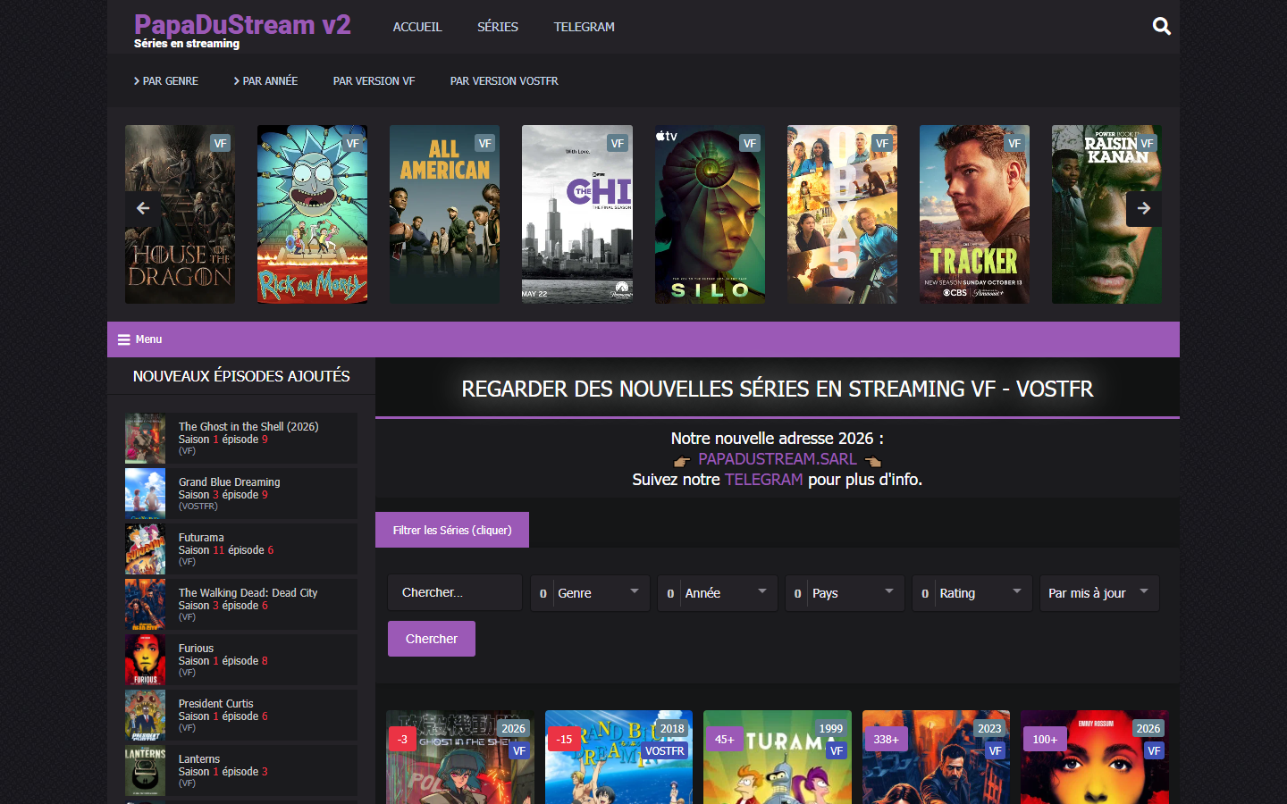 Catalogue PapaDuStream v2 visible sur papadustreami.boats le 1er septembre 2026